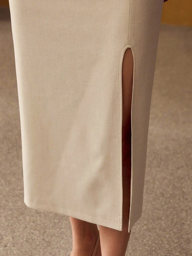 FRONT SLIT STRAIGHT SKIRT, AUTUMN/WINTER