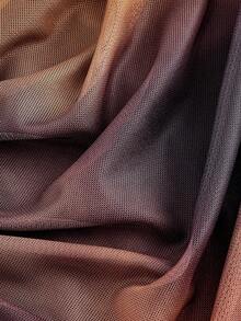 SHEIN MOD 女士复古不对称褶皱无袖连衣裙，秋冬连衣裙，西部牛仔女装，乡村音乐会服装，老钱风格女装，派对连衣裙，单肩连衣裙，褶皱连衣裙，派对服装，适合万圣节等场合的服装，优雅连衣裙 - 彩色 - 查看 3