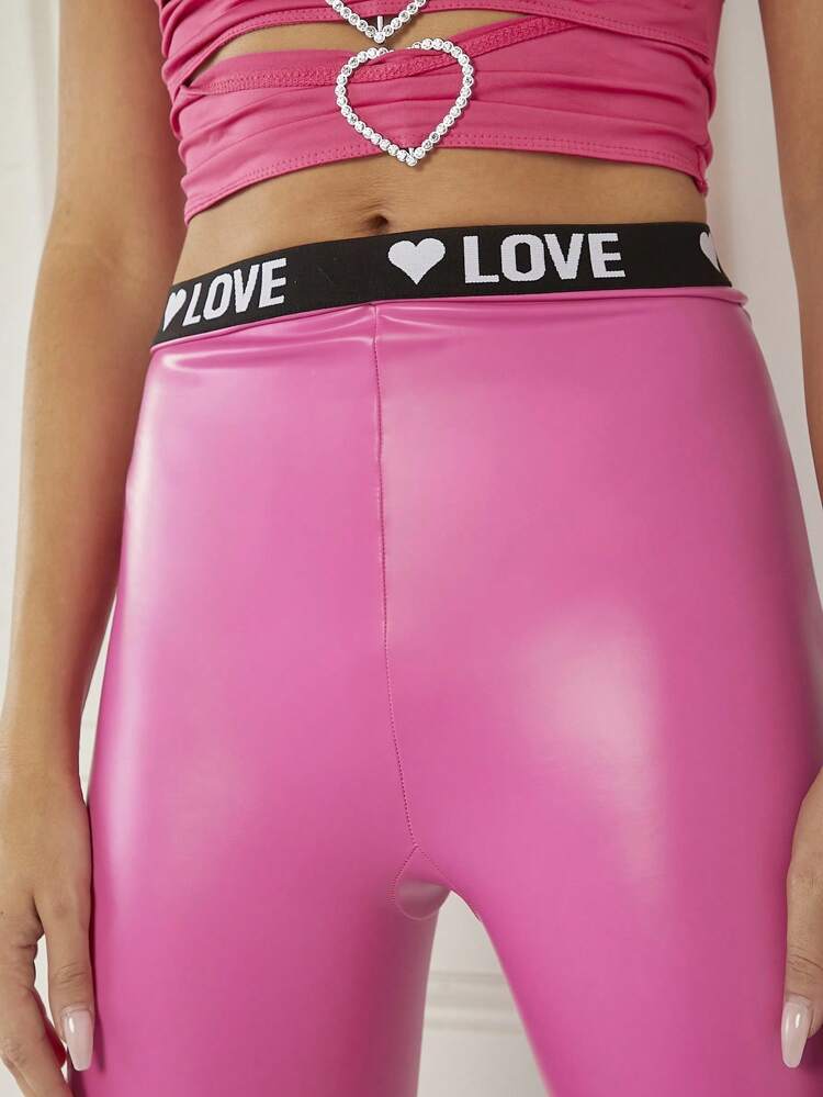 Letter Graphic Waist Boots