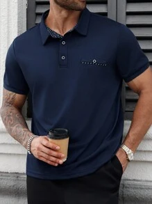 Manfinity CasualCool 大码男士夏季短袖休闲通勤 Polo 衫