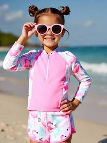 年轻女孩吊带背心比基尼，印花比基尼泳装