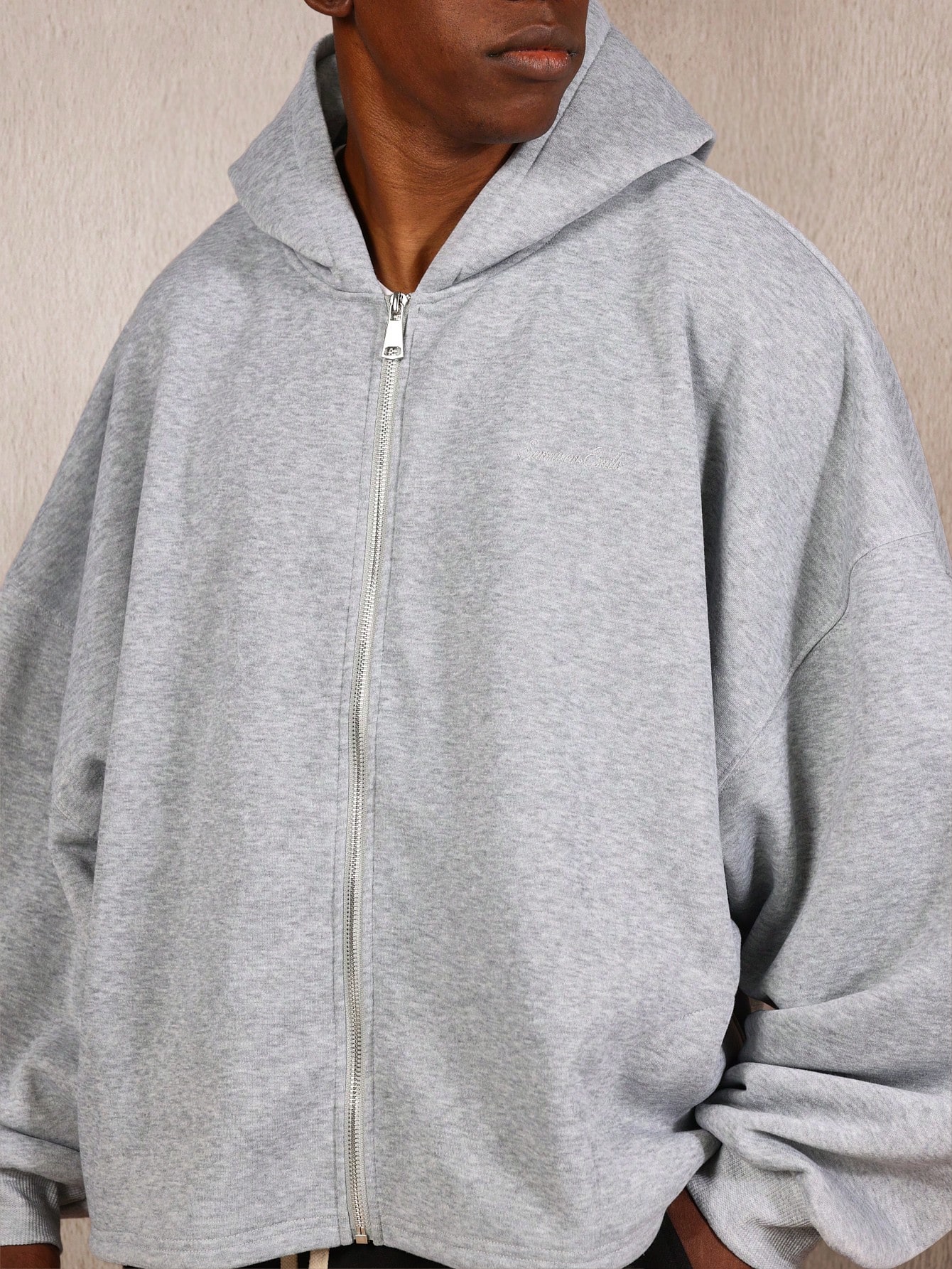 Essential Premium Heavyweight Full Zip Hoodie With Split Pockets