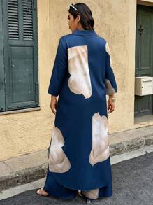 Breezaya Bộ 2 món in họa tiết hoa tie-dye cỡ lớn - Nhiều màu - Xem 2