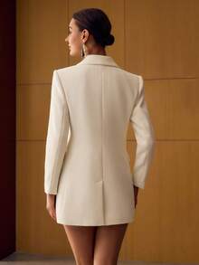 MOTF PREMIUM WOOL WRAP BLAZER, AUTUMN/WINTER - Beige - View 3