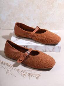 Women's Solid Color Casual Flat Shoes - Camel - View 4