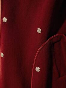 MOTF PREMIUM WOOL BELTED OVERCOAT, AUTUMN/WINTER - Red - View 7