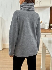 SHEIN Fall Clothes,Autumn Clothes,Maternity Autumn/Winter Clothes Maternity 3-In-1 Maternity Thick Double Layer Long Sleeve Loose Casual Hooded Jacket