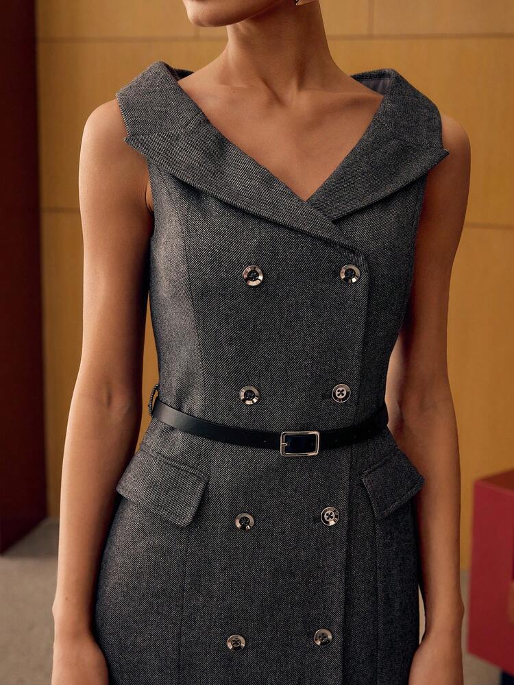 WOOL STRUCTURED AUTUMN/WINTER DRESS