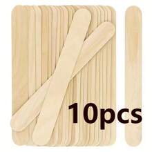 10/50/100pcs Wooden Craft Sticks - Great For Artists DIY Educational Projects And Family Entertainment, Hair Removal Wax Bar, Wooden Tongue Scraper, Wooden Stick, Ice Cream Stick