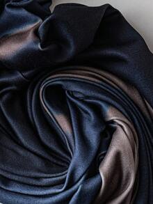 Chiquease Vestido largo ajustado sin mangas con cuello asimétrico con volantes y abertura - Azul - Ver 5