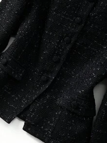 GlowEve CURVE 大码女式优雅束腰精致粗花呢夹克