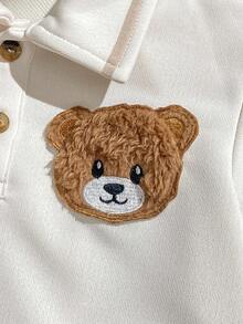 SHEIN مجموعة قميص ثقيل بولو مريح وبنطال طويل منسوج مناسبة للأطفال الصبية، مناسبة للارتداء اليومي، الخارجي، الرياضة، الحفلات، التصوير الفوتوغرافي، العطلات، موسم الخريف/الشتاء