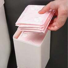 1 Sanitary Napkin Storage Box, PP Tissue Holder - Easy Wall Mounted Sanitary Napkin Storage, Space Saving Bathroom And Kitchen Storage Box, Modern Design, Suitable For Bathroom, Bedroom, Office Bathroom Decoration In Summer - Multicolor - View 4