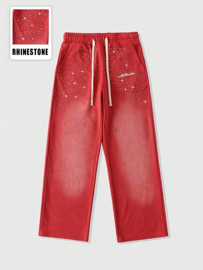 Street Life Pantalon de survêtement ample et brillant avec effet délavé pour hommes