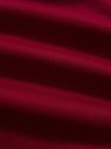 SHEIN 青少年男孩休闲日常扑克牌印花棒球领前开宽松针织厚红色夹克开学第一天妈妈和我为孩子冬季秋季圣诞节 - 紅色 - 查看 7