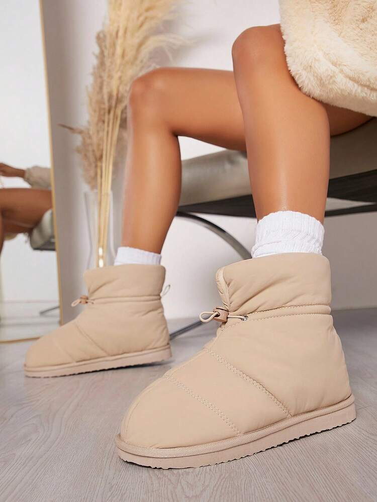 Drawstring Detail Ankle Boots