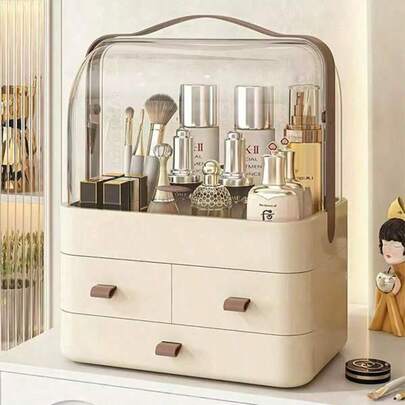 1 hộp đựng đồ trang điểm dung tích lớn cao cấp, giá để đồ ngăn kéo tủ quần áo đựng mỹ phẩm và trang sức, trang trí trở lại trường, trang trí mùa thu, trang trí Giáng sinh, trang trí tường, rèm cửa phòng ngủ,