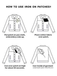 12pcs White Bumble Bee Embroidered Iron-On Patches For DIY Sewing And Crafts - Yellow - View 6