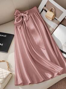 SHEIN Clasi تنورة A-Line بسيطة ذات لون واحد مناسبة...