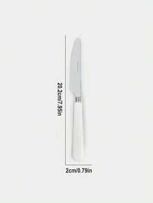Cirelle Thickened Stainless Steel Cutlery Set With Plastic Handle – Kitchen Tableware Flatware Cutlery Set (Steak Knife, Fork, Spoon, Teaspoon) | Cutlery,Dinner Set,Kitchen Accessories,Spoon And Fork Set - Multicolor - View 10
