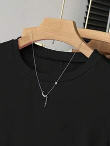 INAWLY Women's Slim Fit Minimalist Pleated Plus Size T-Shirt - Multicolor - View 4