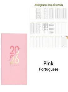 SHEIN 2026 年每日计划本、365 天日历笔记本、时间管理日记本（英语、西班牙语、葡萄牙语）、学校用品、返校 - 彩色 - 查看 29