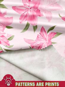 Soleia 3pcs/Set Casual Simple Floral Print & Solid Color White/Pink Women Top, Suitable For Summer Suitable For Going Out