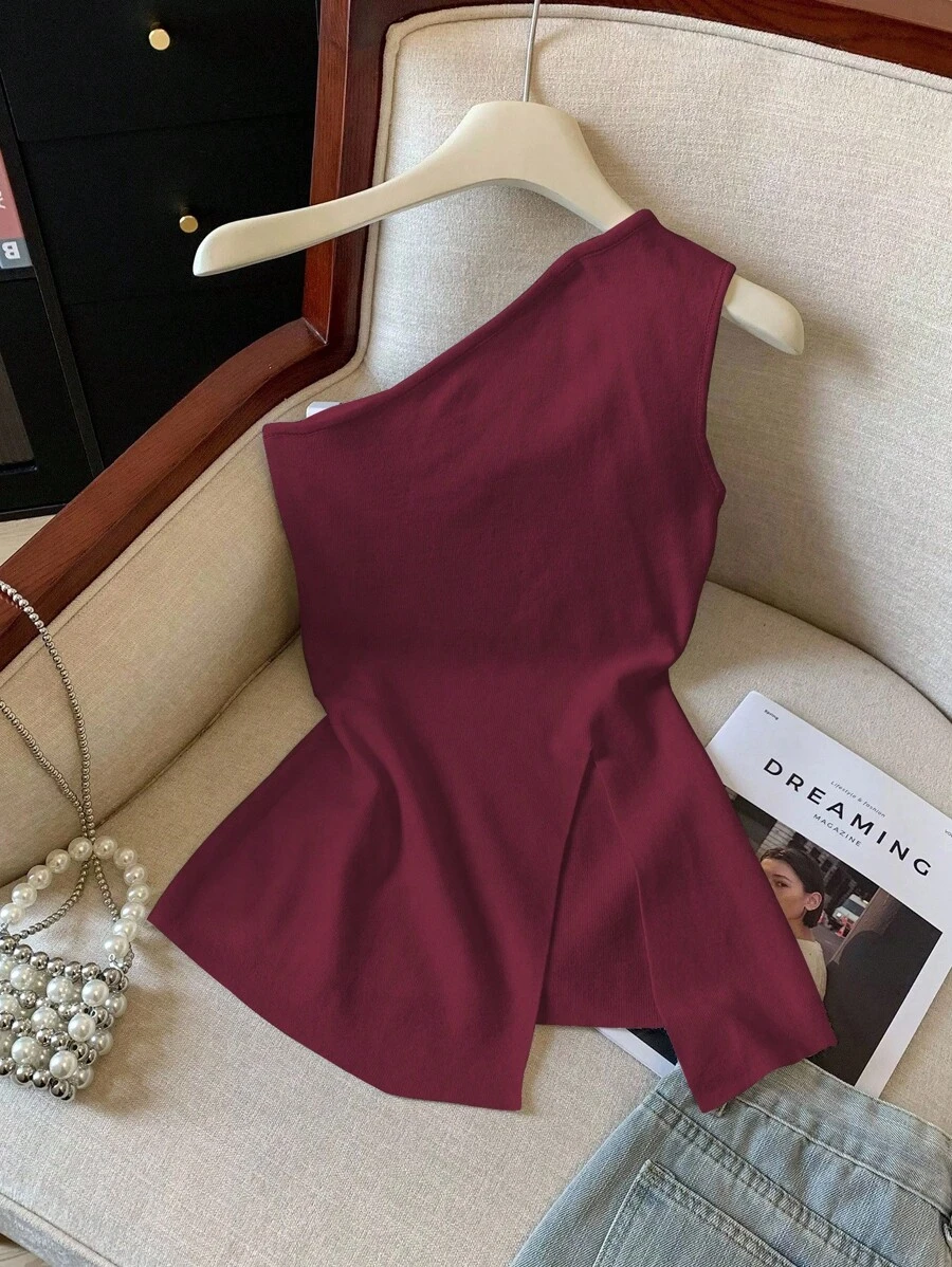 GlowEve Summer Casual Solid Color Sleeveless Halter Neck Tank Top