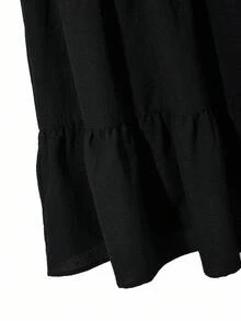 SHEIN Explorewe 2pcs/Set Tween Girls Pink Printed Pullover T-Shirt & Layered Ruffle Hem Skirt Set - Multicolor - View 8