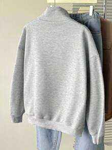 Lalippa Women's Casual Loose Fit Half-Zip Pullover Sweatshirt, Christmas