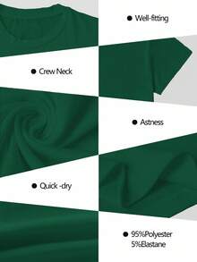 Manfinity Dauomo Men's Regular Racing Personalized Colorful Casual Minimalist Style English Slogan Graphic Print Round Neck Short Sleeve T-Shirt - Green - View 4