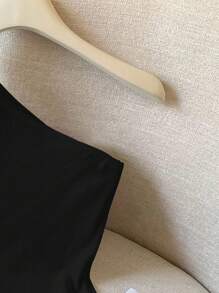 GlowEve Blusa de moda sin mangas con abertura lateral de unicolor para mujer