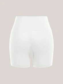 SHEIN EZwear 2件套休闲短款紧身打底裤，适合夏季 - 彩色 - 查看 4