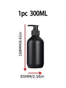 1 件装哑光黑色 PET 皂液器皂液器、带泵的台面乳液瓶、浴室乳液液体皂液器、洗手液容器、浴室台面泵式分配器、可再填充洗发水沐浴露护发素空瓶、浴室配件 - 彩色 - 查看 8