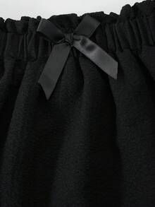 SHEIN Explorewe 2pcs/Set Tween Girls Pink Printed Pullover T-Shirt & Layered Ruffle Hem Skirt Set - Multicolor - View 7