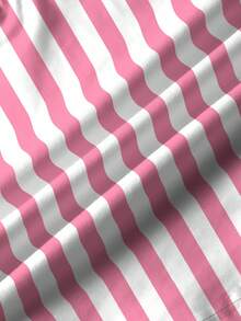 Miraculous Ladybug X SHEIN Young Girl Striped Figure Graphic Round Neck Short Sleeve T-Shirt, Summer - White - View 5