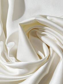 Regalyn Vestido de manga larga unicolor elegante de talla grande, adecuado para