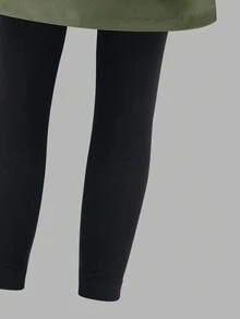 2pcs/Set Setelan Anak Perempuan Kasual Chic Hoodie dengan Desain Grafis dan Rok Kargo dengan Legging, Cocok untuk Musim Gugur/Musim Dingin/Musim Semi - MultiWarna - View 5