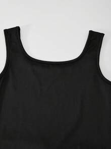 SHEIN Explorewe HYPEME Zestaw dla dziewczynek w wieku 1/2 lat, płaszcz midi z kieszeniami w kolorze khaki i kombinezon bez rękawów, 2 części, strój na co dzień, odpowiedni na wyjścia, podróże i wakacje - Kolor khaki - Zobacz 3