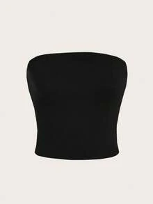 SHEIN Essnce 5pcs/Set Casual Solid Color Camisoles Suitable For Summer Suitable For Going Out