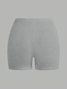 SHEIN EZwear 2 件针织紧身裤，休闲七分紧身裤，夏季