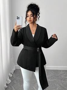 Elenzga Mai fuori moda: Gotico Prep con un tocco di Mercoledì. Abbraccia la tua moda femminile dark inner shadow. Blazer elegante da donna di taglia grande con tessuto strutturato e decorazioni floreali, adatto per tornare a scuola, laurea, vacanze, San Valentino, festival musicali, festa della mamma, Ognissanti, Ringraziamento, Pasqua, Festa nazionale, ballo di fine anno, appuntamenti, stagione di matrimoni, attività all'aperto. - nero - Visualizzare 4