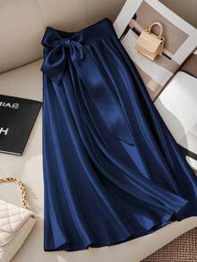 SHEIN Clasi تنورة A-Line بسيطة ذات لون واحد مناسبة...