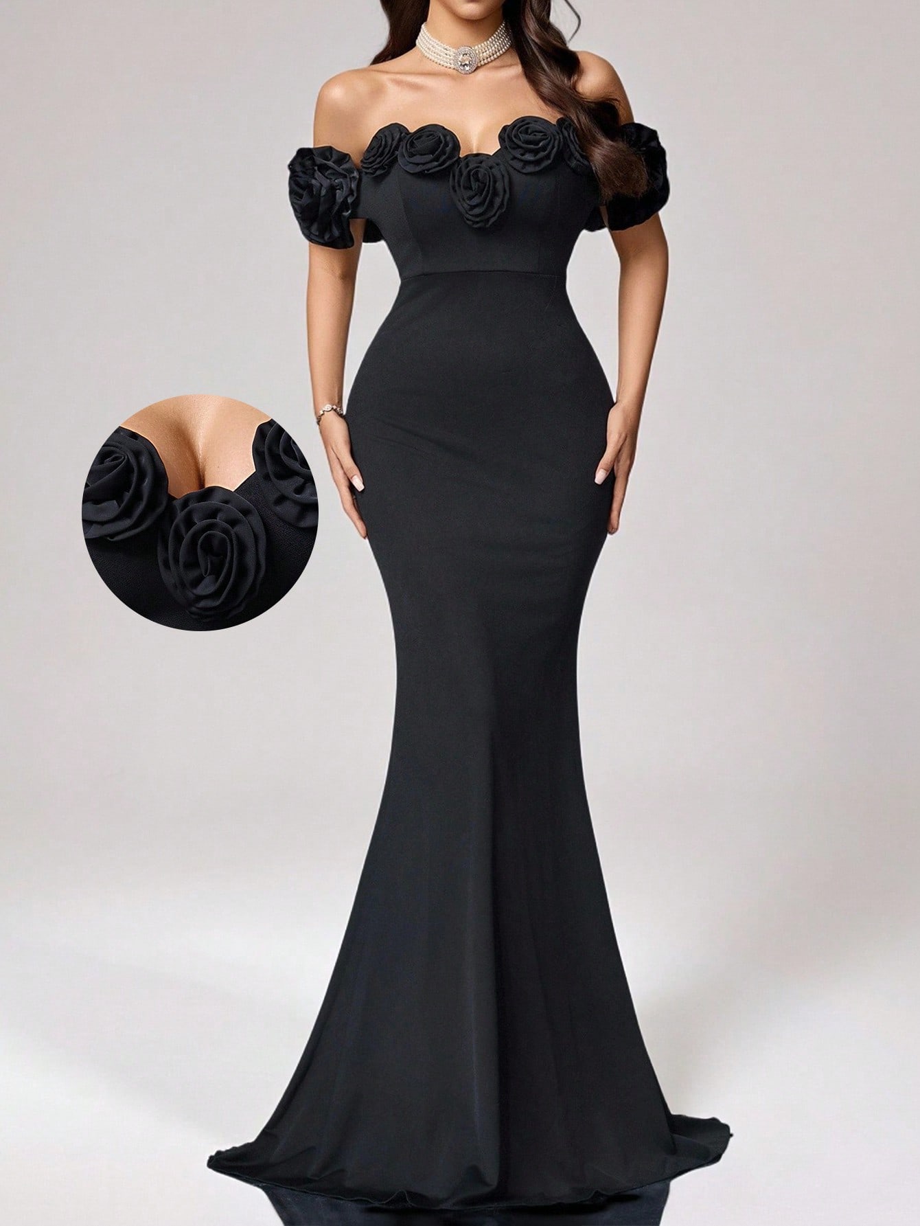 Coutiva فستان سهرة رسمي للنساء (مزخرف بشكل كبير)