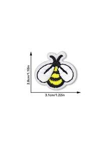 12pcs White Bumble Bee Embroidered Iron-On Patches For DIY Sewing And Crafts - Yellow - View 7