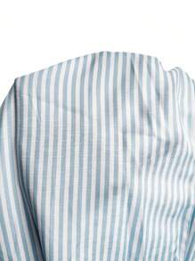 SHEIN EZwear Striped Casual Loose Women's Pants, Spring/Summer - Blue and White - View 8