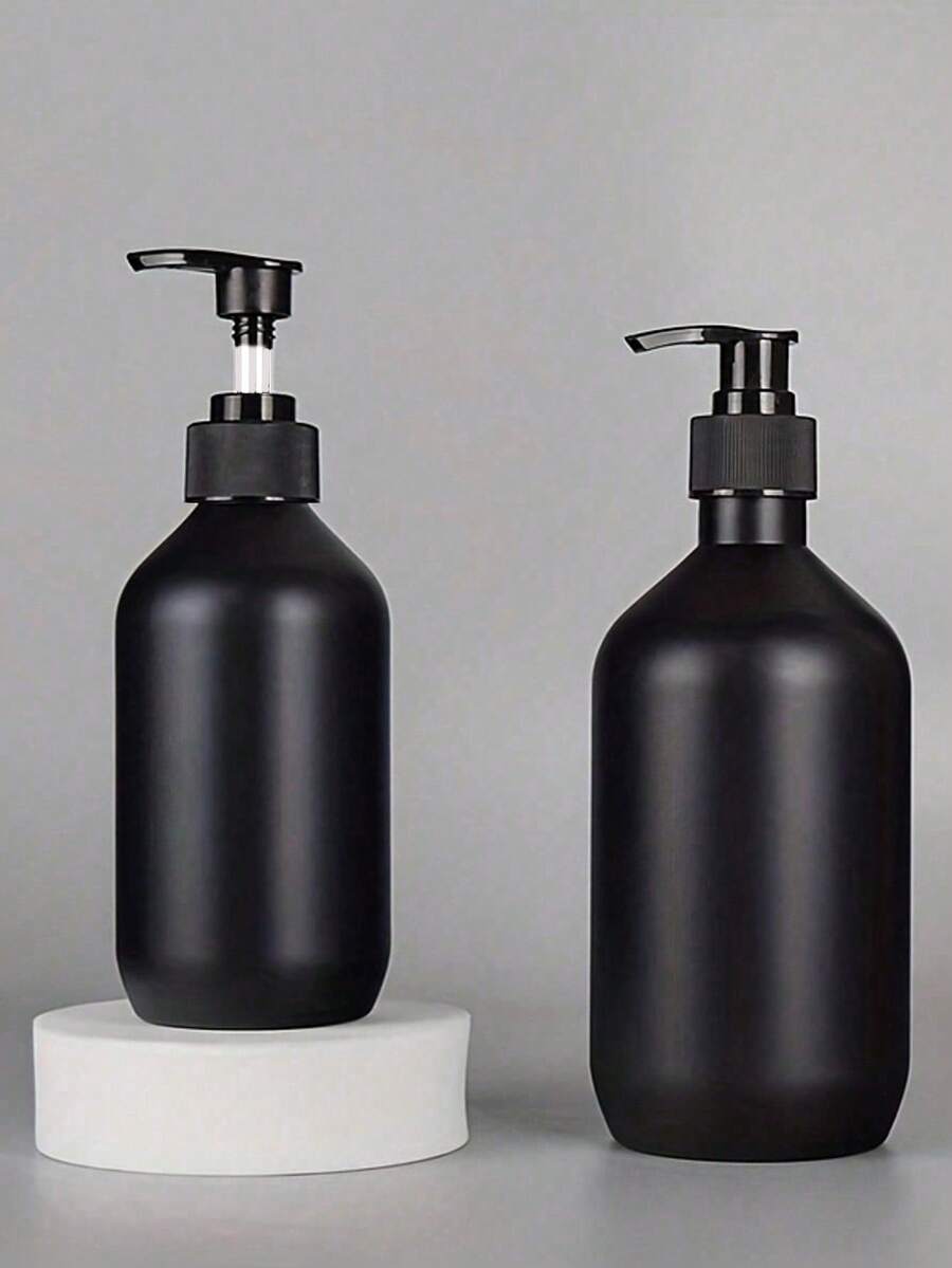 1 件装哑光黑色 PET 皂液器皂液器、带泵的台面乳液瓶、浴室乳液液体皂液器、洗手液容器、浴室台面泵式分配器、可再填充洗发水沐浴露护发素空瓶、浴室配件 - 彩色 - 查看 1