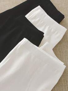 4条装男童纯白色简约休闲舒适棉质内裤 - 黑與白 - 查看 3