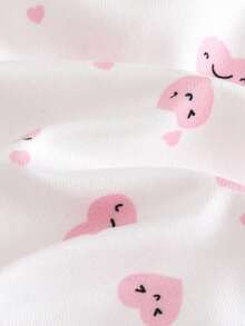 Cozy Pixies Young Girl Snug Fit Cartoon Rabbit Print Contrast Color Crew Neck Long Sleeve Top And Pants 2 Pieces Pajama Set Fall Winter - Multicolor - View 3
