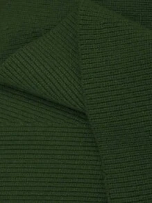 EMERY ROSE Cárdigan elegante de manga larga con botones frontales y volantes en el bajo, talla grande y unicolor - Verde - Ver 7